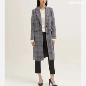THEORY WESTON PLAID Wool Blend Jacket